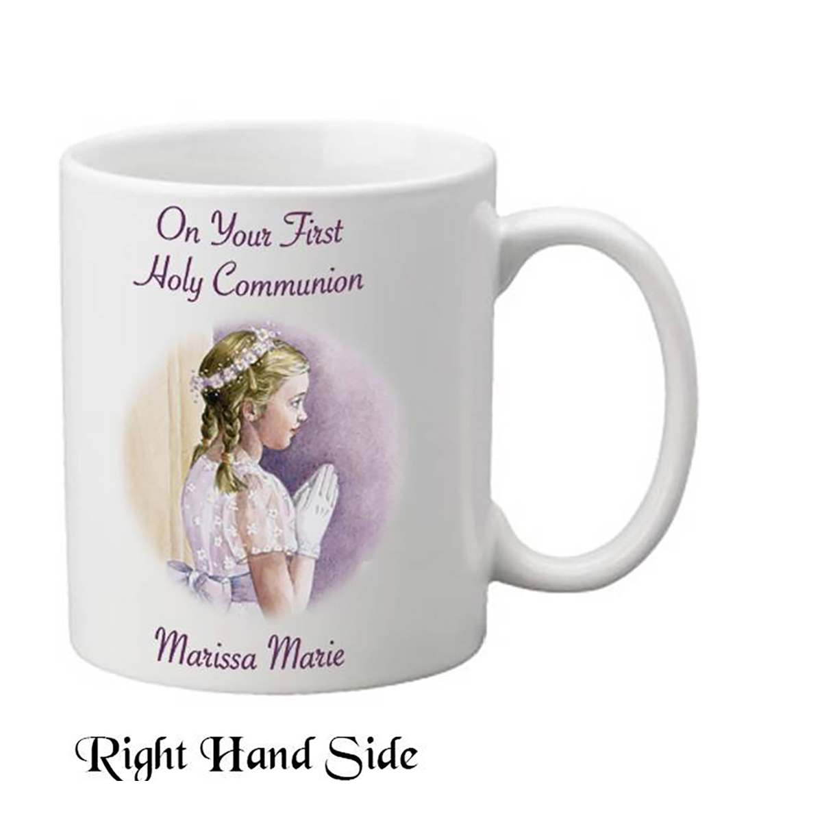 Personalised First Communion Mug Gift - Praying Girl