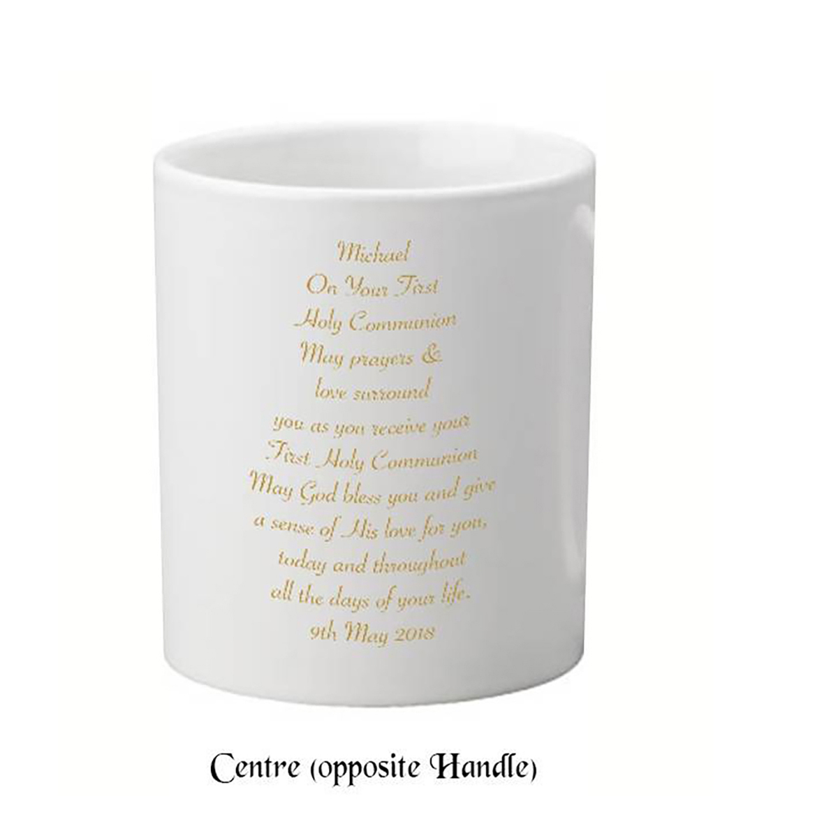 Personalsied Communion Mug - Gift Bible & Tie