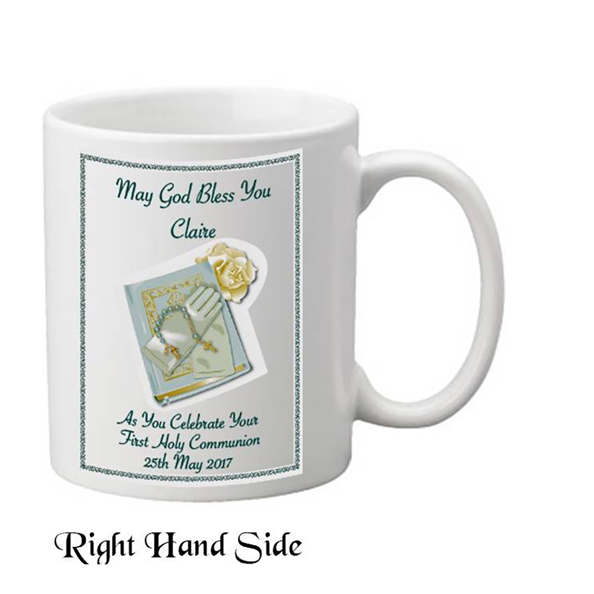 Personalised Communion Mug Gift - Bible & Gloves