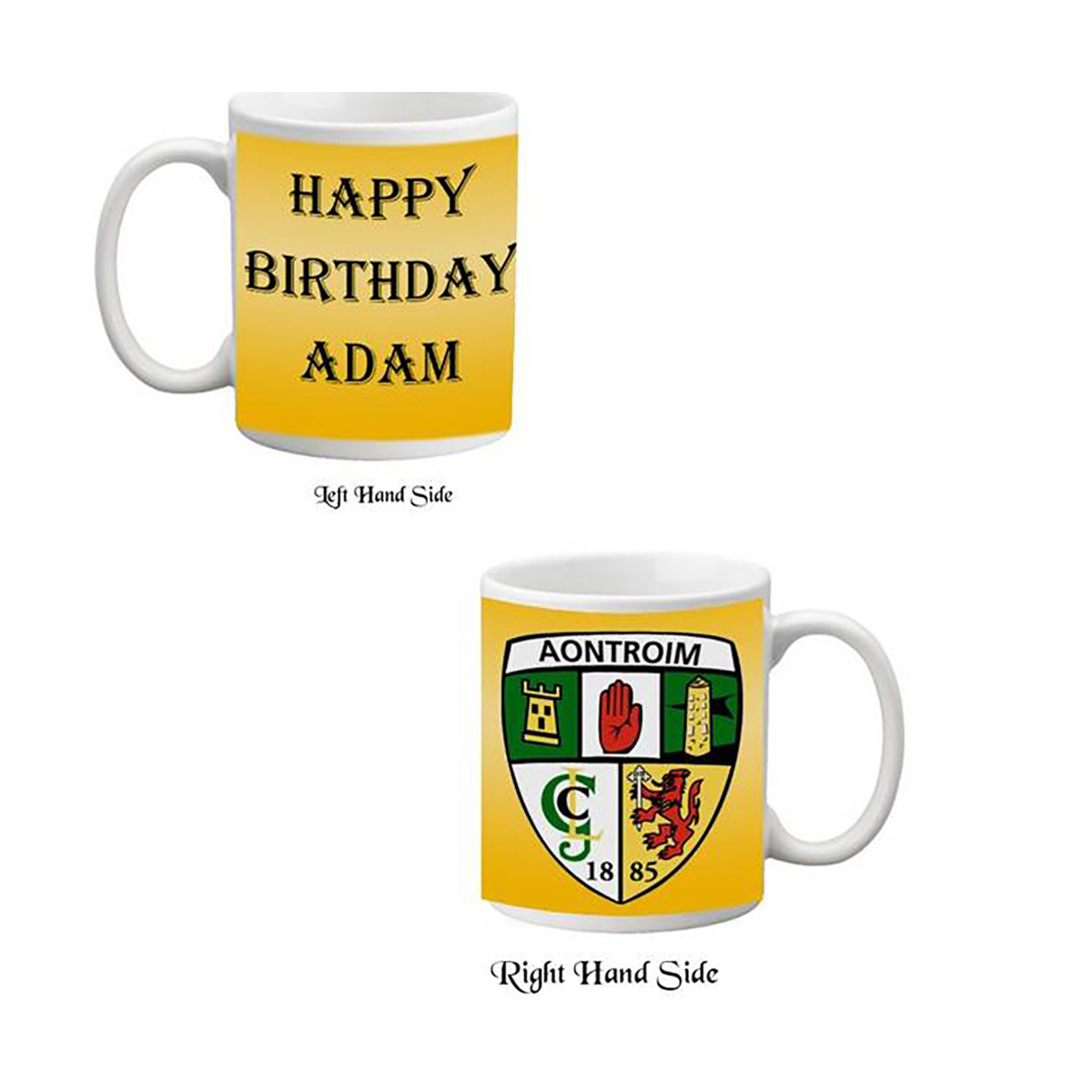 Personalised County Mug Gift - Antrim (Happy Birthday)
