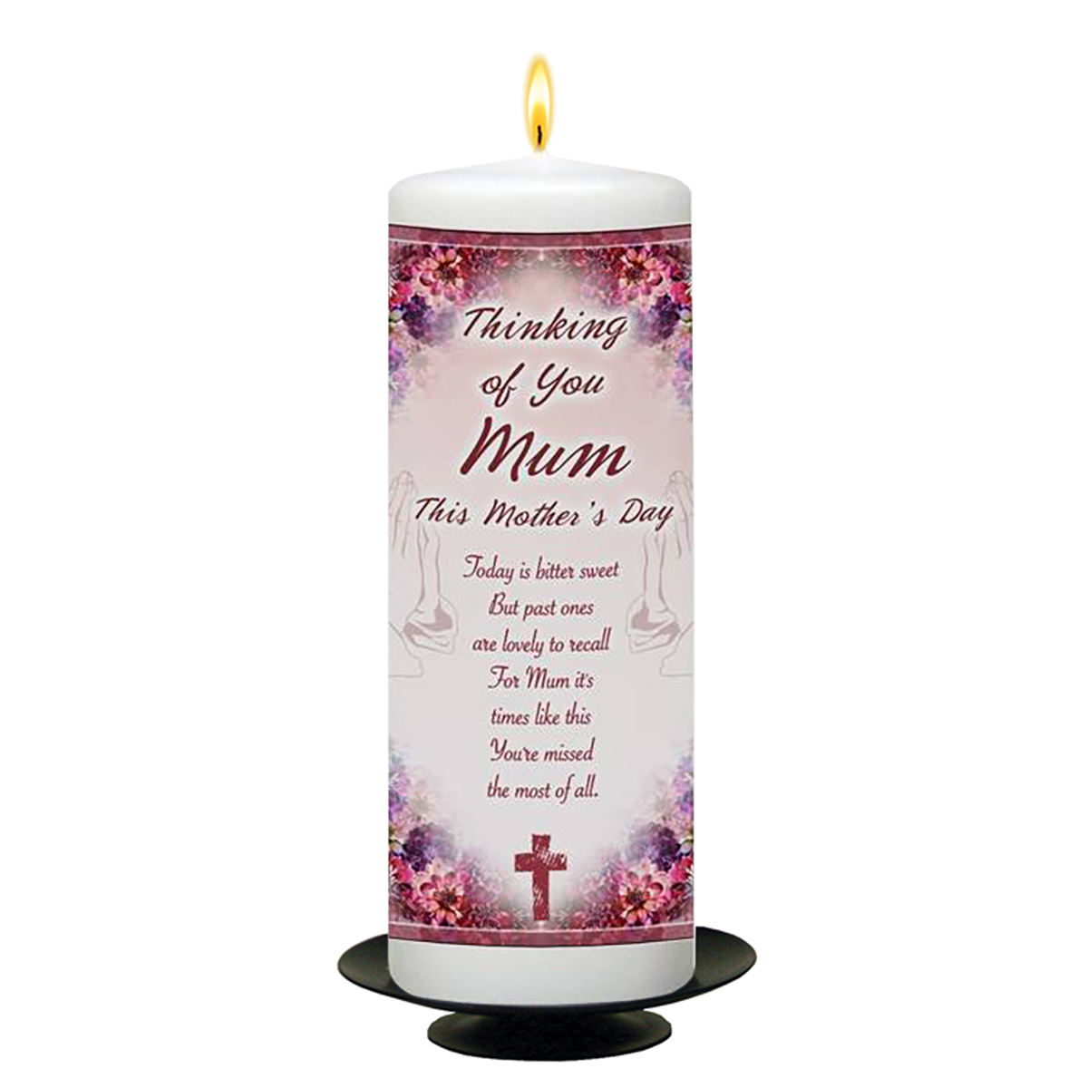 Personalised Mothers Day - Flowers & Praying Hands