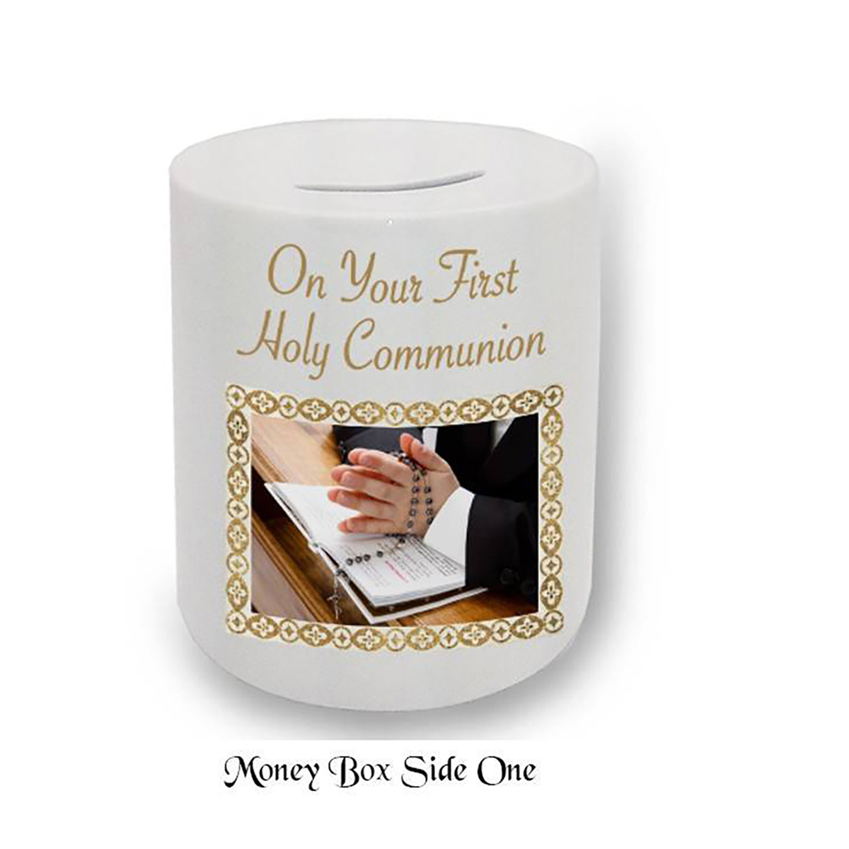 Personalised Money Box Gift - 1st Holy Communion Boy
