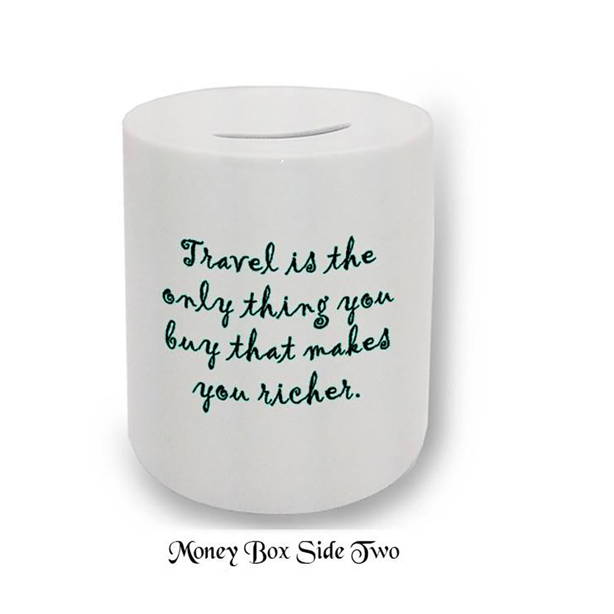 Personalised Money Box Gift - Globe & Plane