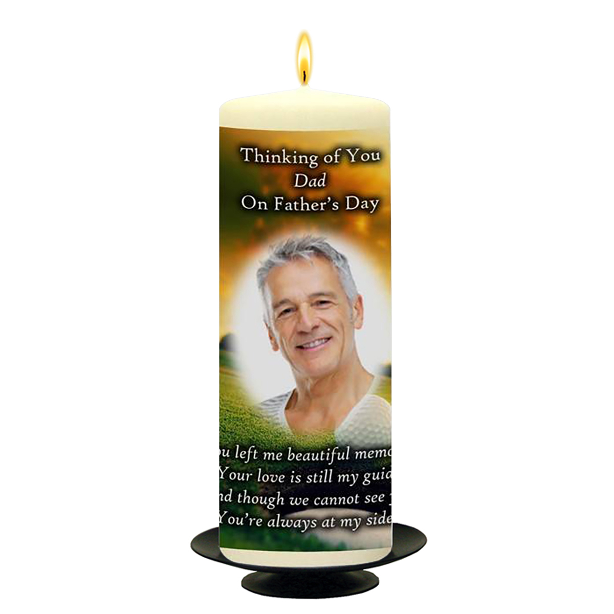 Personalised Remembrance Candle - Golfer with Photo