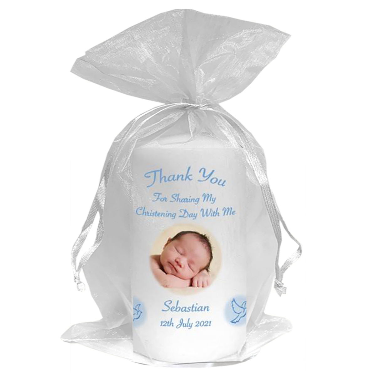 Thank you Christening Favour - Flying Dove & with Photo