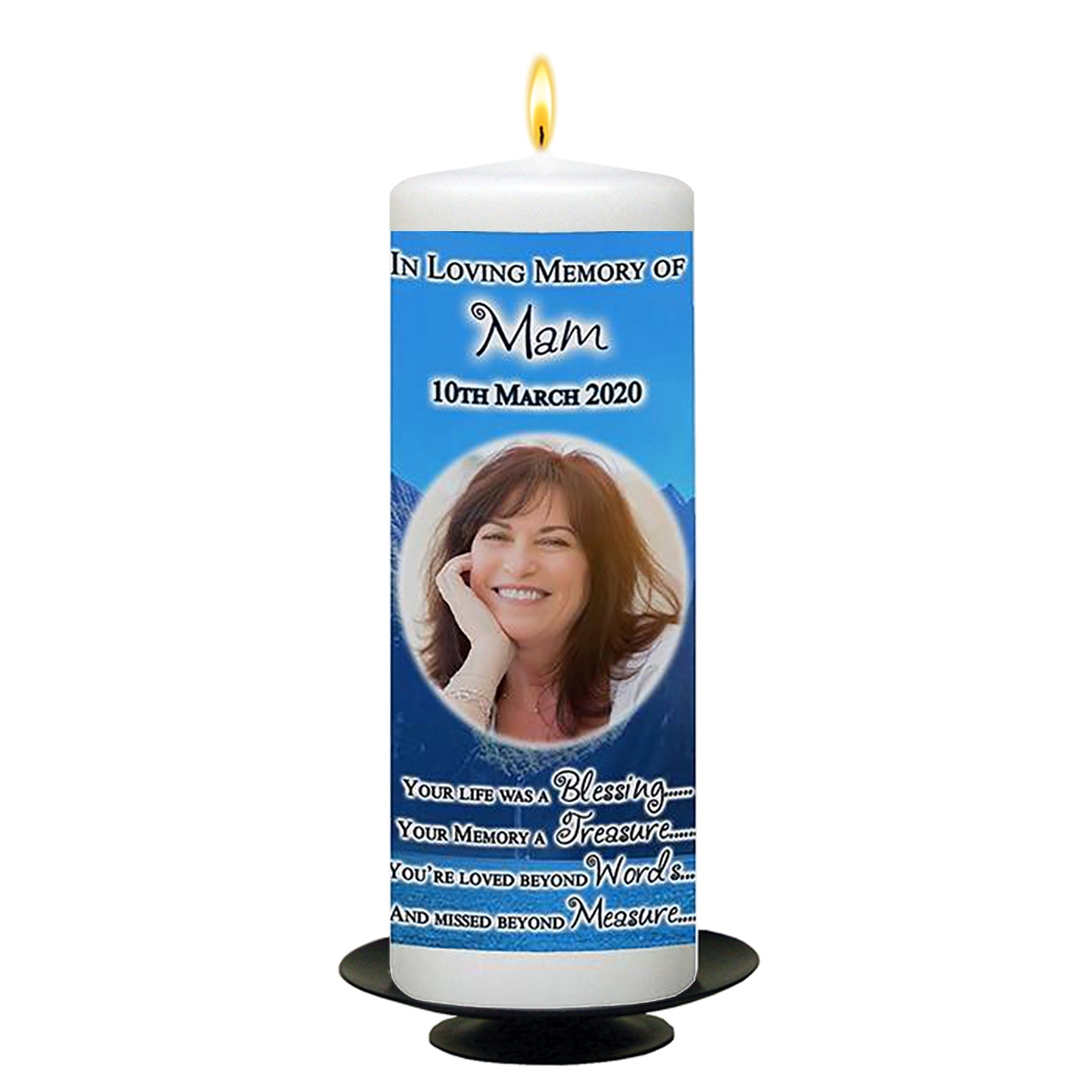 Personalised Mothers Day - Blue Valley of Water with Photo