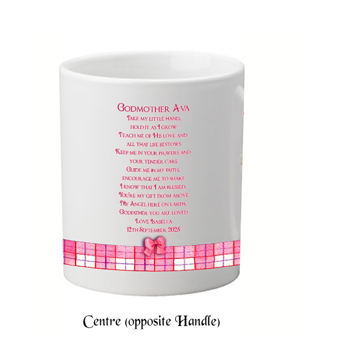 Personalised Godmother Mug Gift - Kitten & Bow