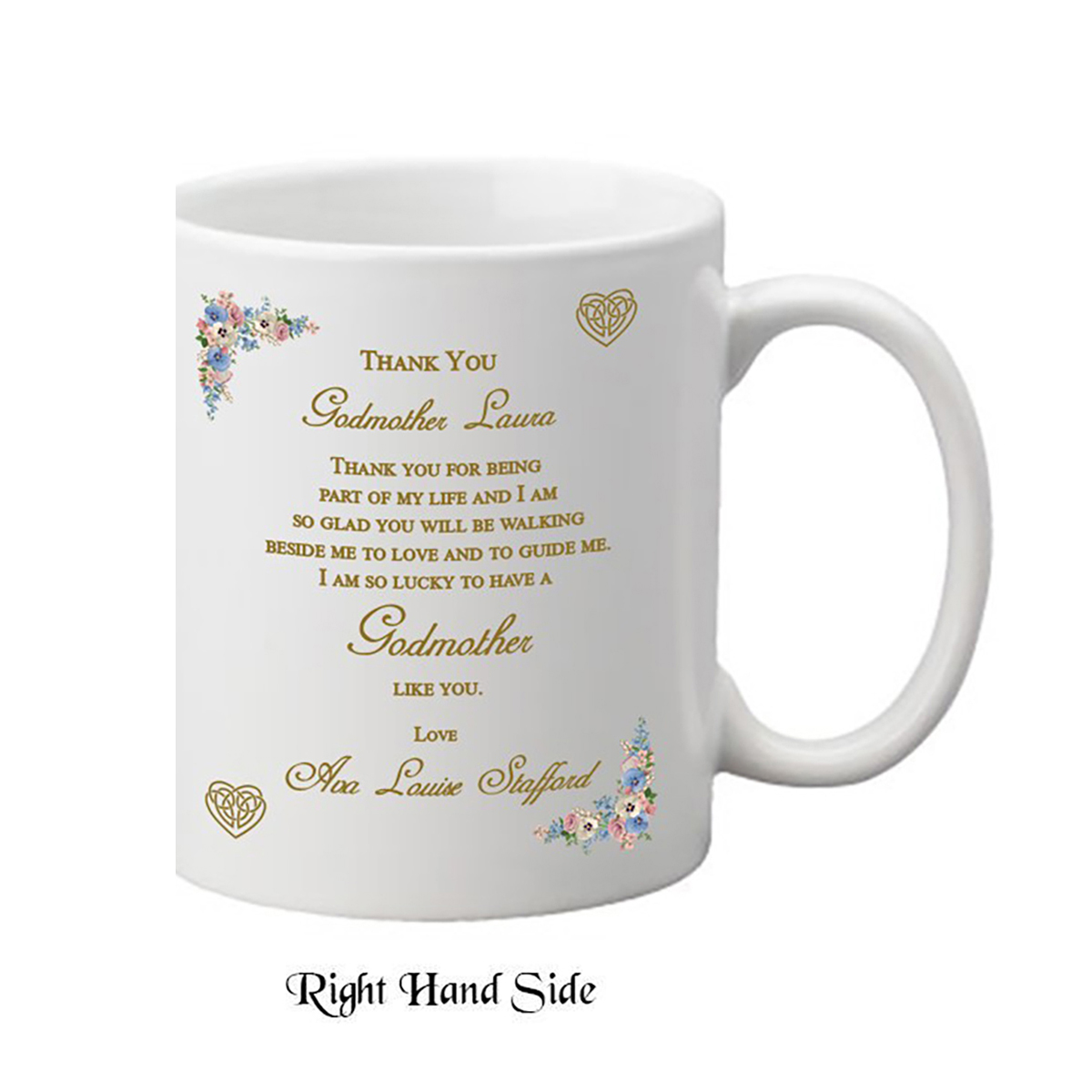 Personalised Godmother Mug Gift - Mothers Love knot