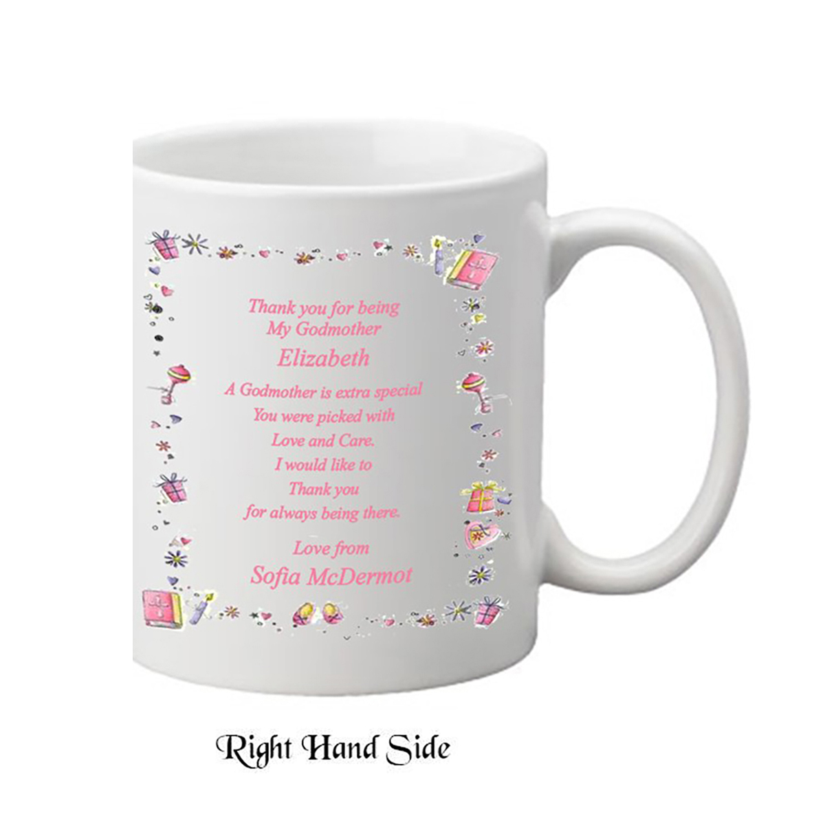 Personalised Godmother Mug Gift - Ellie Elephant