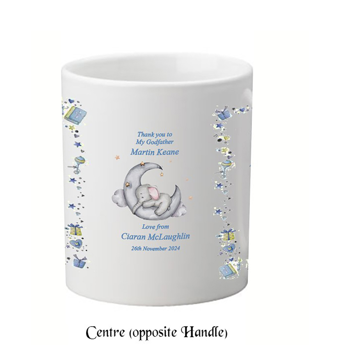 Personalised Godfather Mug Gift - Ellie Elephant