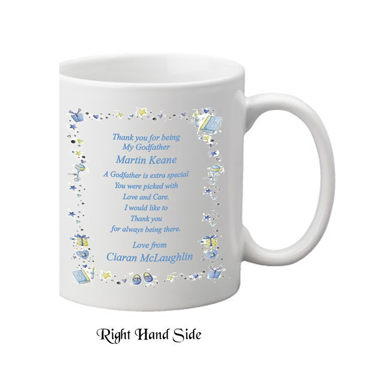 Personalised Godfather Mug Gift - Ellie Elephant
