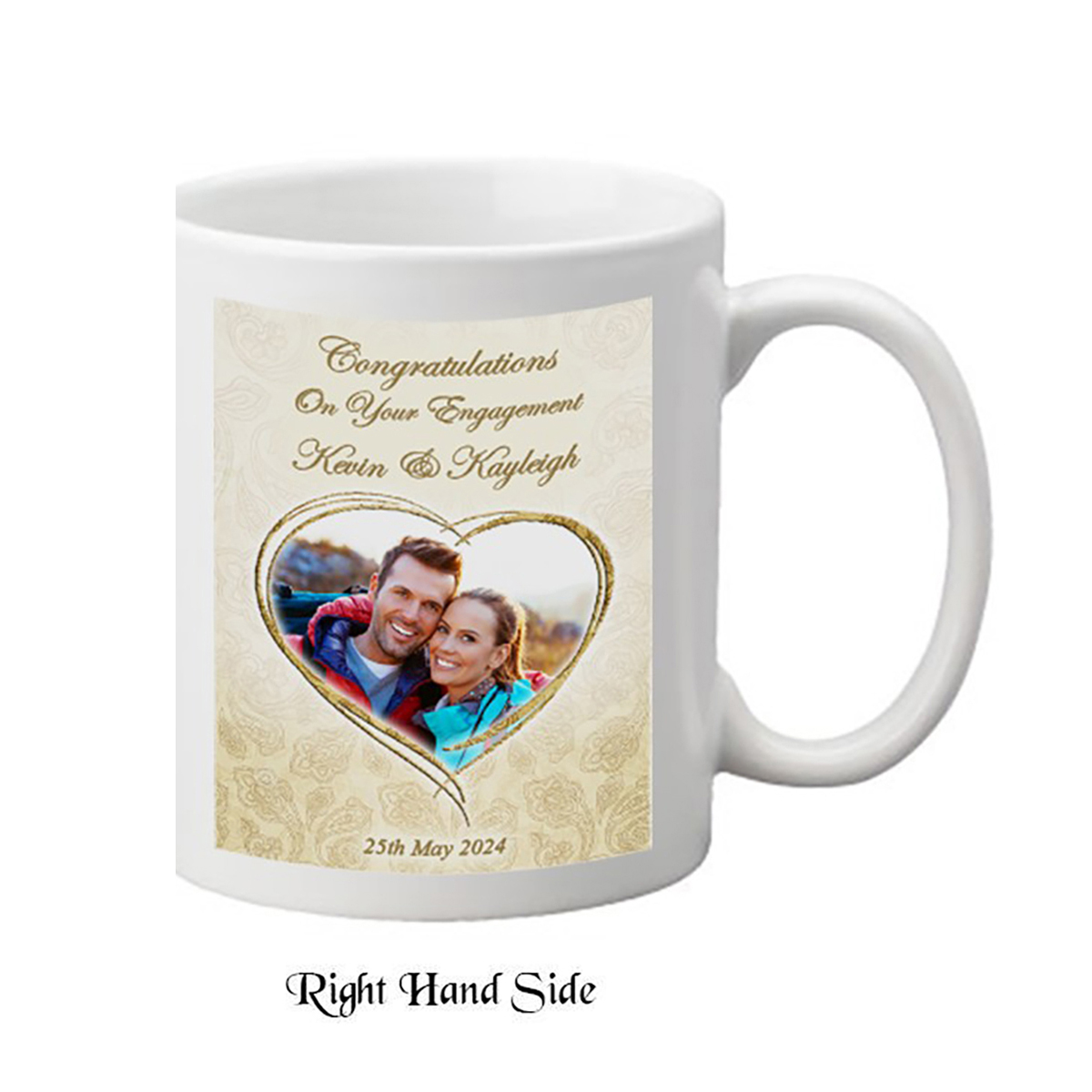 Personalised Mug Gift - Ornate heart with Photo