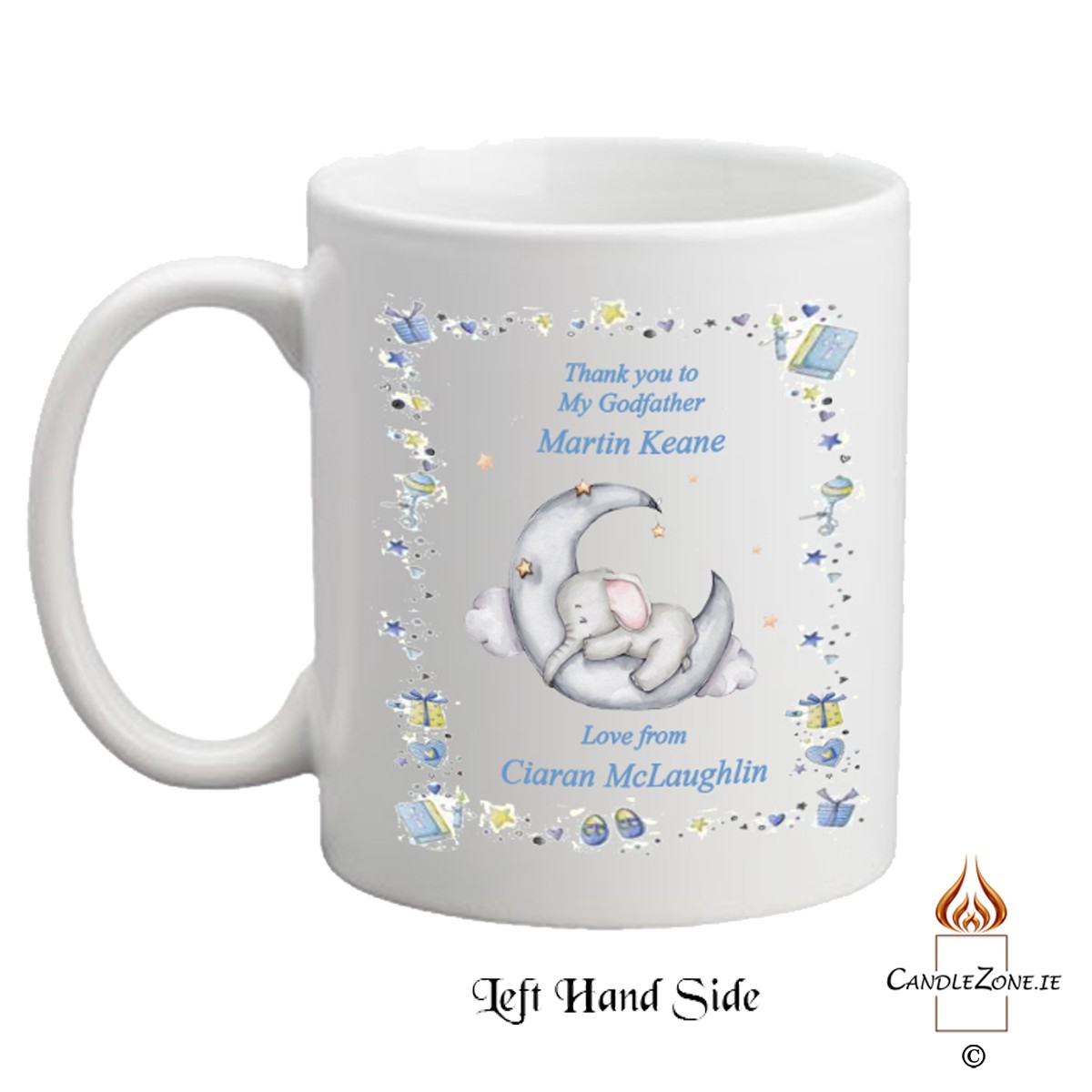 Personalised Godfather Mug Gift - Ellie Elephant
