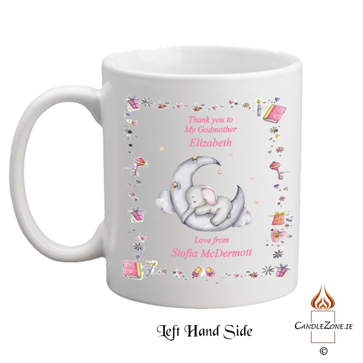 Personalised Godmother Mug Gift - Ellie Elephant