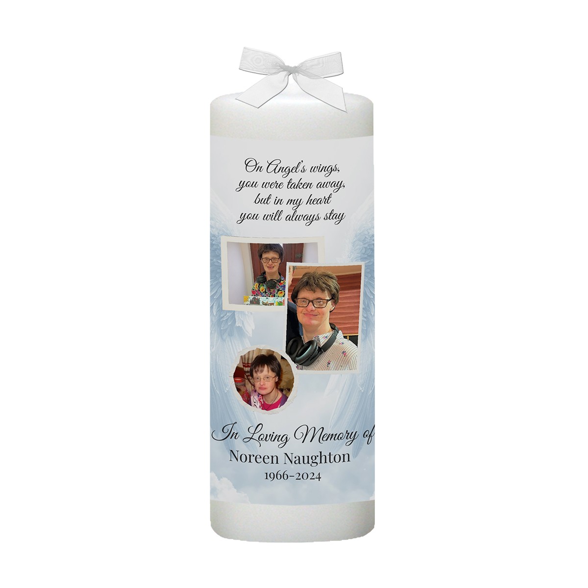 Bespoke Font Christening Candle (Blue)