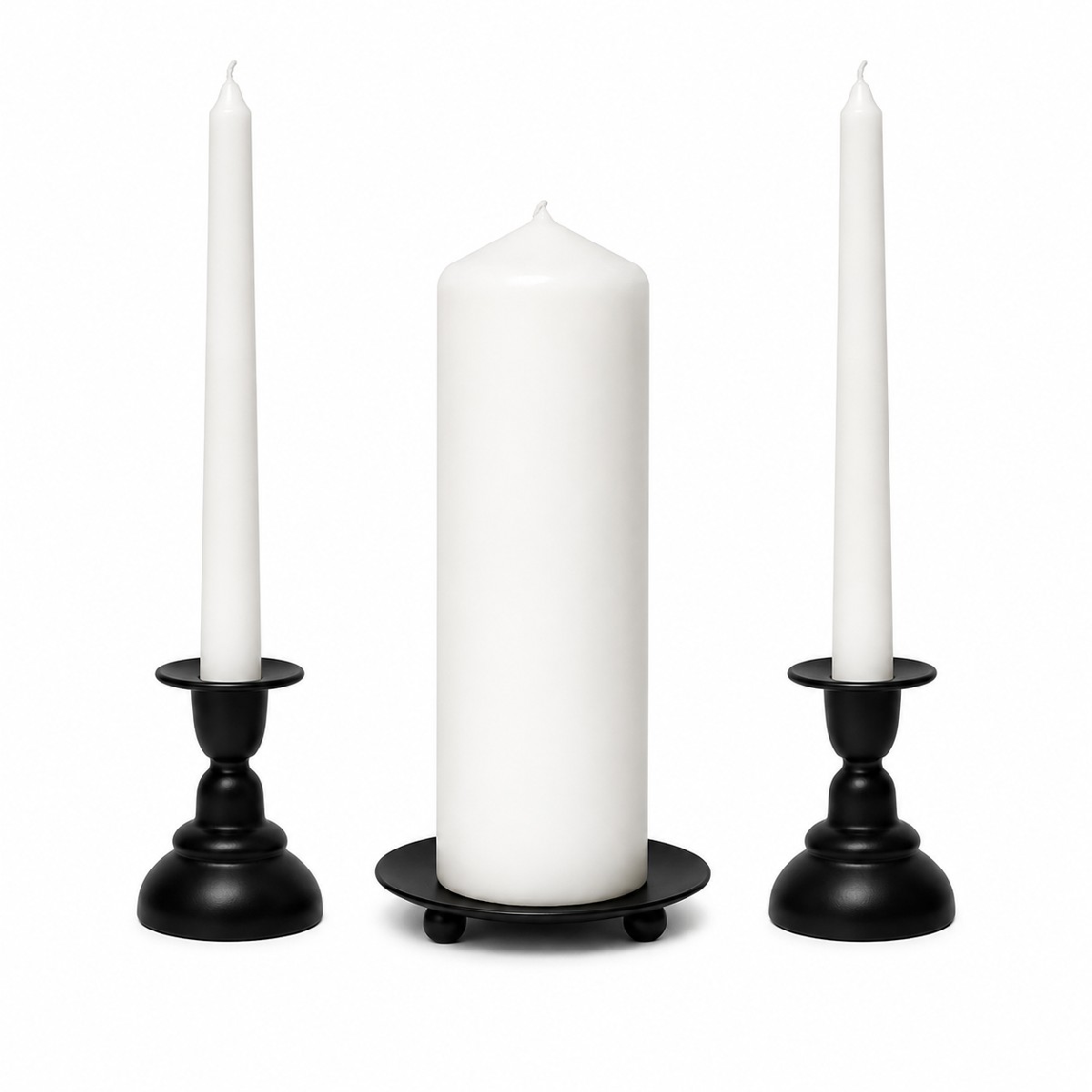 Candle Stand - Set Black includes: 1 Saucer & 2 Tulip Stands