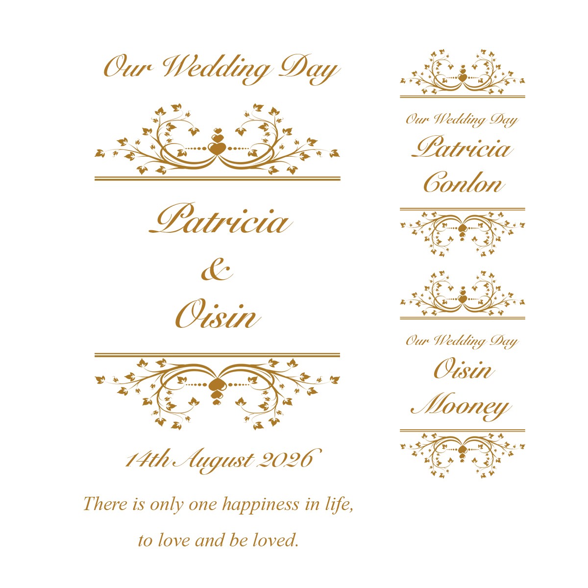 Bespoke Wedding Candle