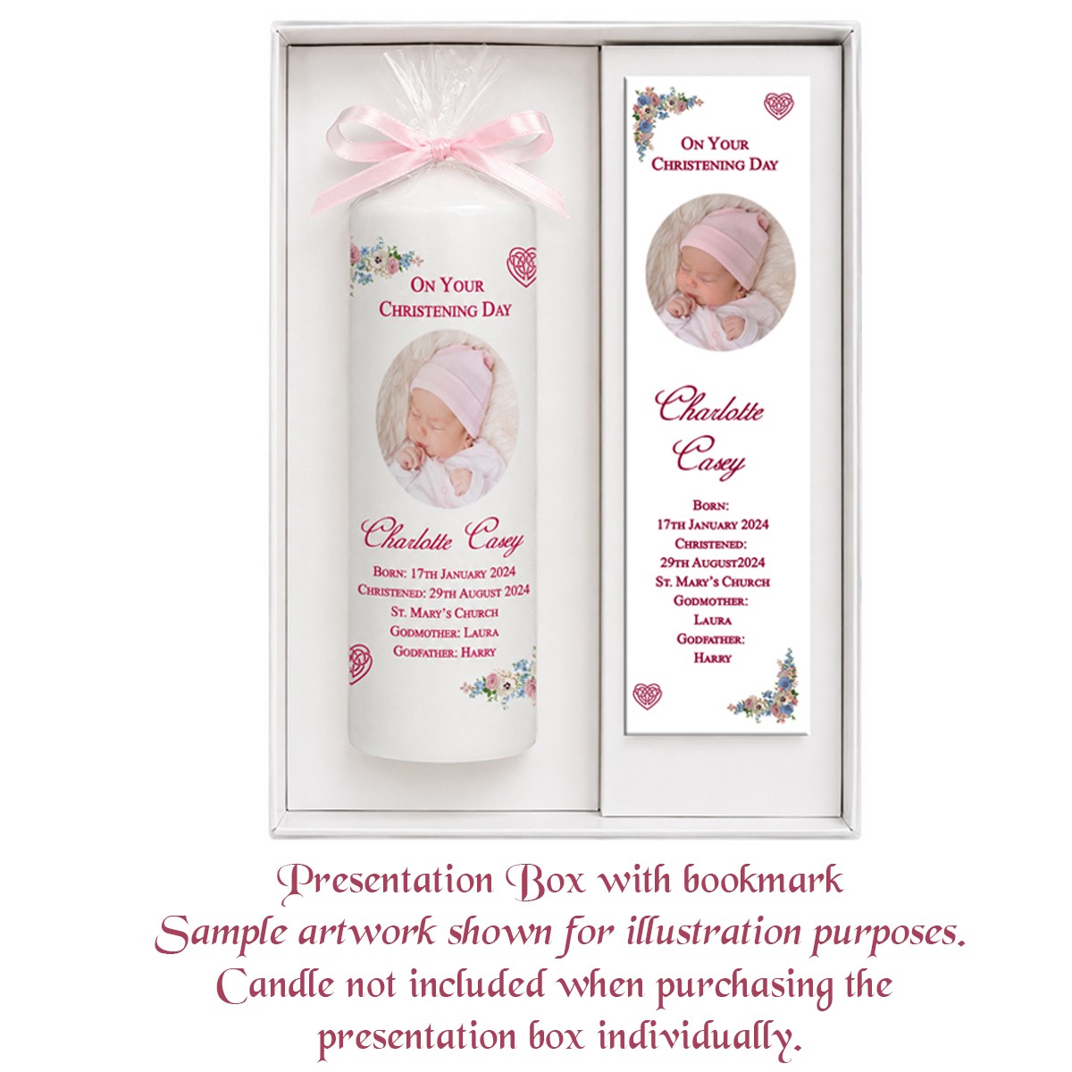 Acetate 9inch Presentation Box (does not include candle)
