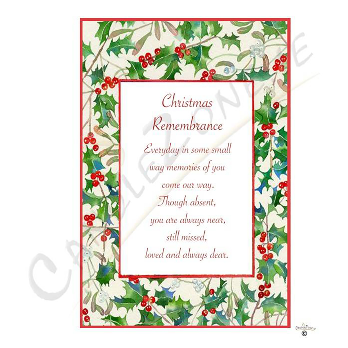 Personalised Christmas - Holly Border