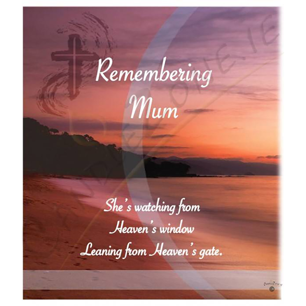 Personalised Remembrance Favour Candle - Beach