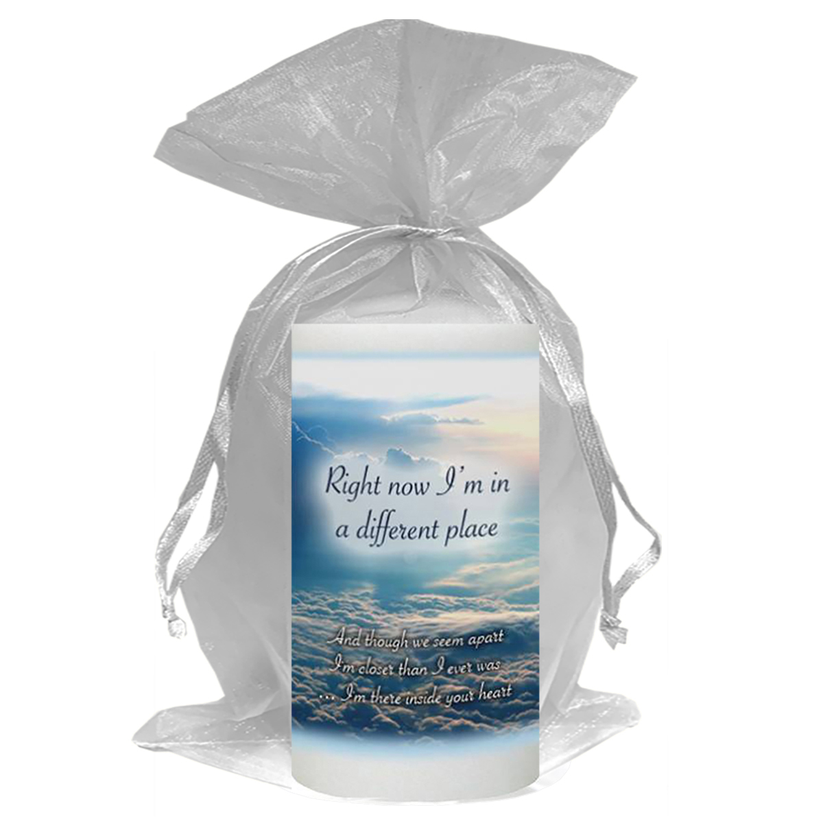 Personalised Remembrance Favour Candle - Cloud Sunset