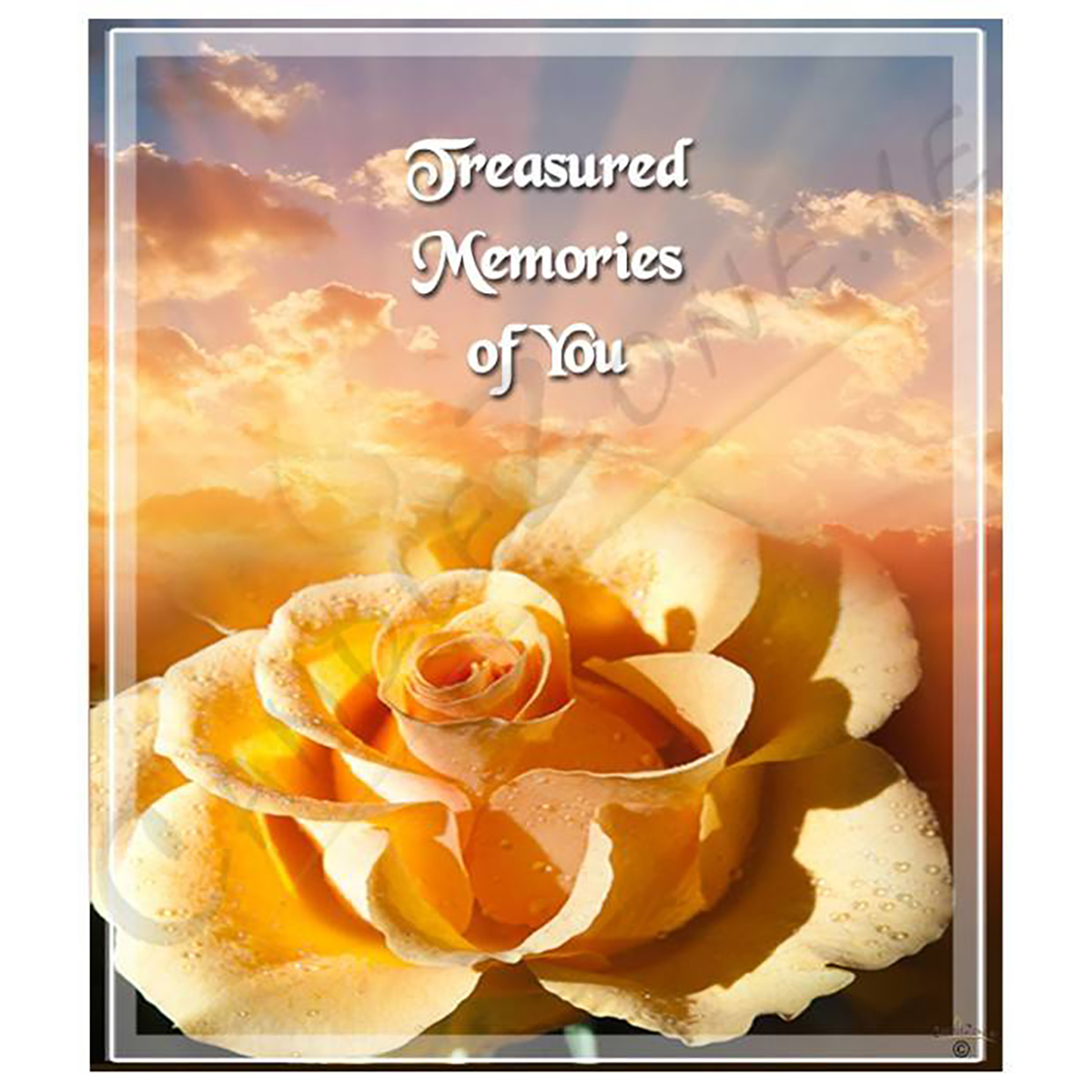 Personalised Remembrance Favour Candle - Rose & Treasure