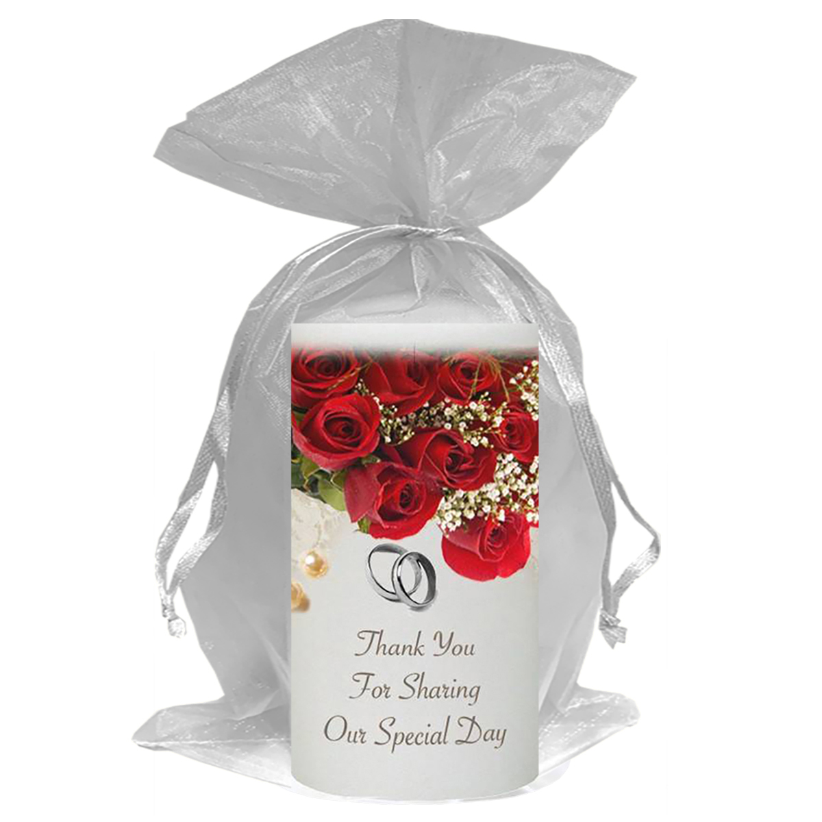 Personalised Thank you Wedding Favour - Pearl