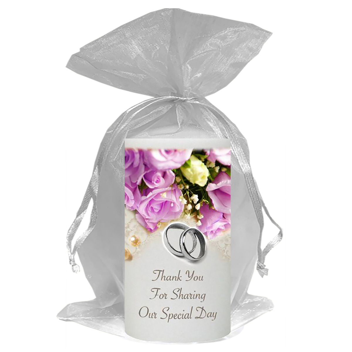 Personalised Thank you Wedding Favour - Pearl