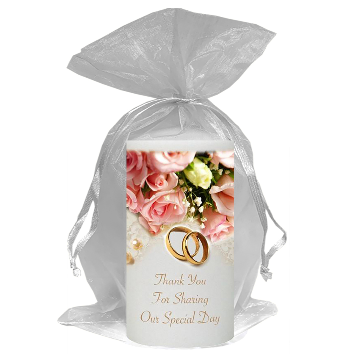 Personalised Thank you Wedding Favour - Pearl