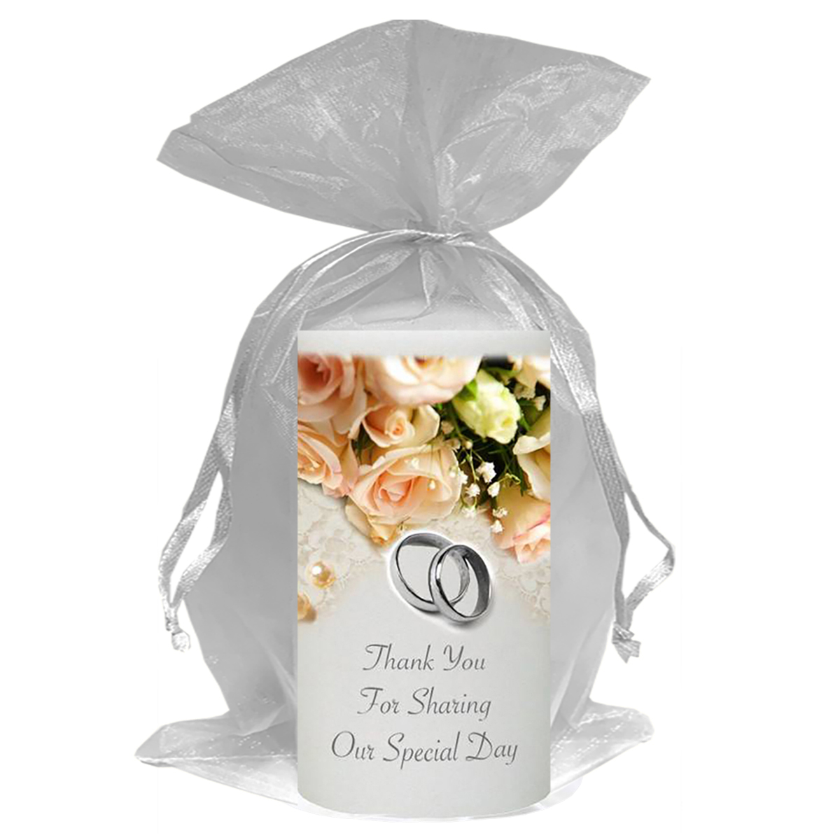 Personalised Thank you Wedding Favour - Pearl