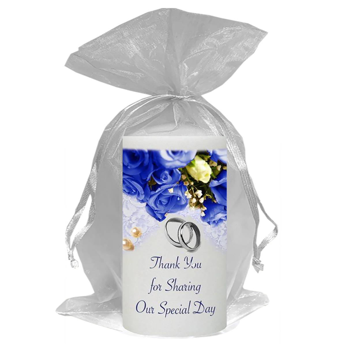 Personalised Thank you Wedding Favour - Pearl