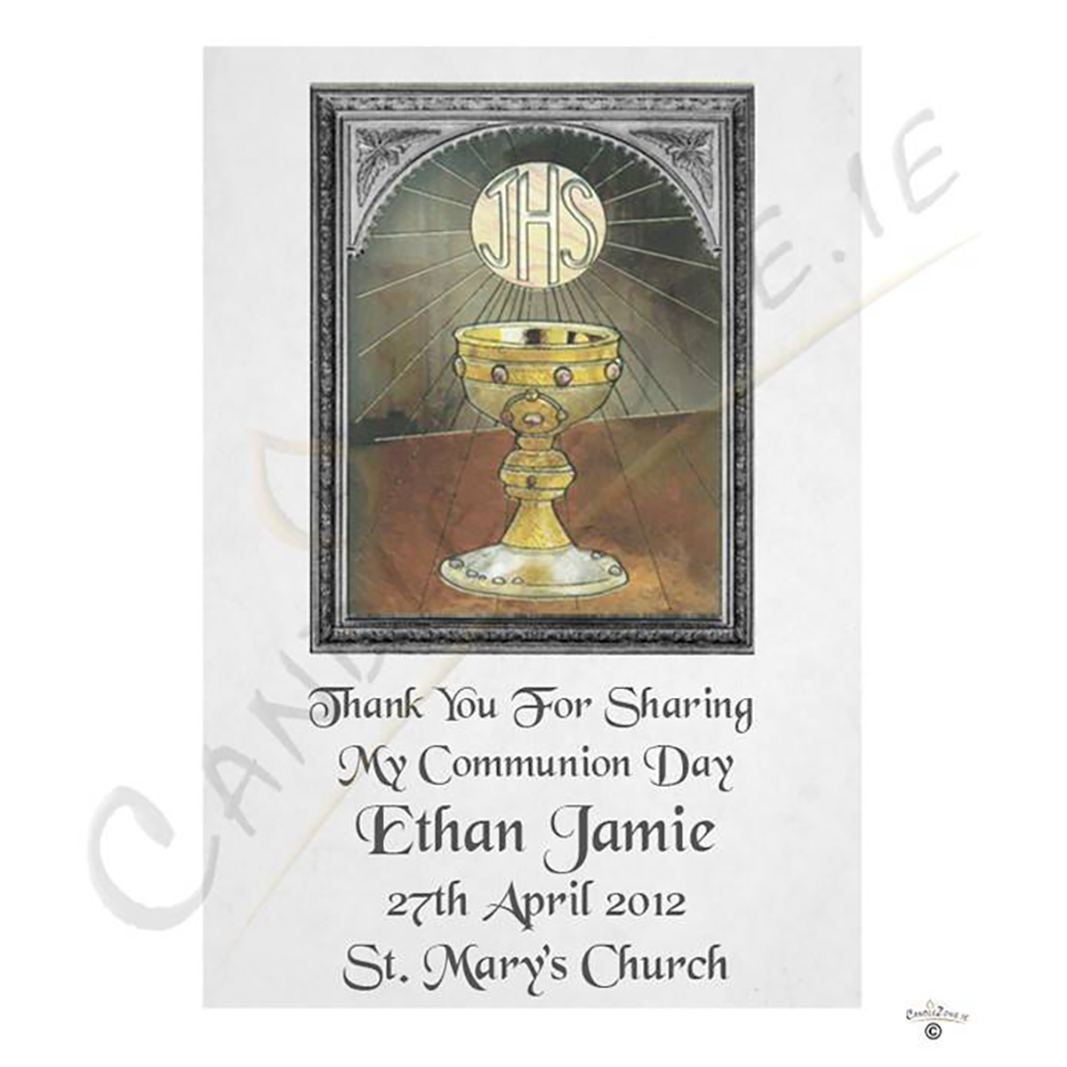 Personalised 1st Holy Communion Favour - Silver Chalice