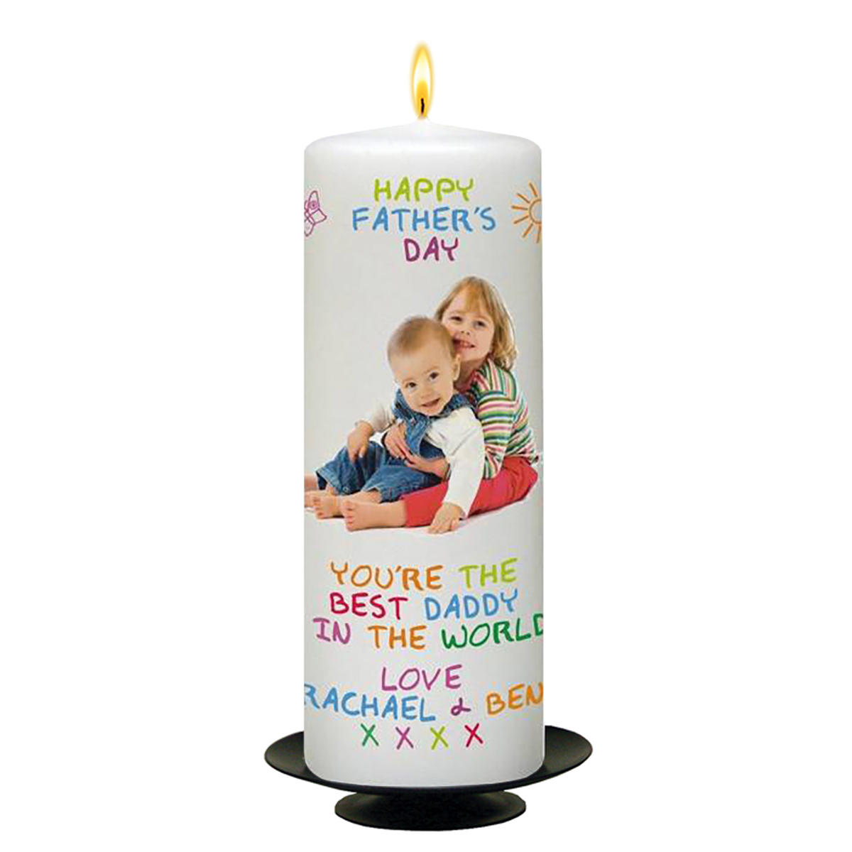 Personalised Fathers Day Gift Candle - Fun with Photo