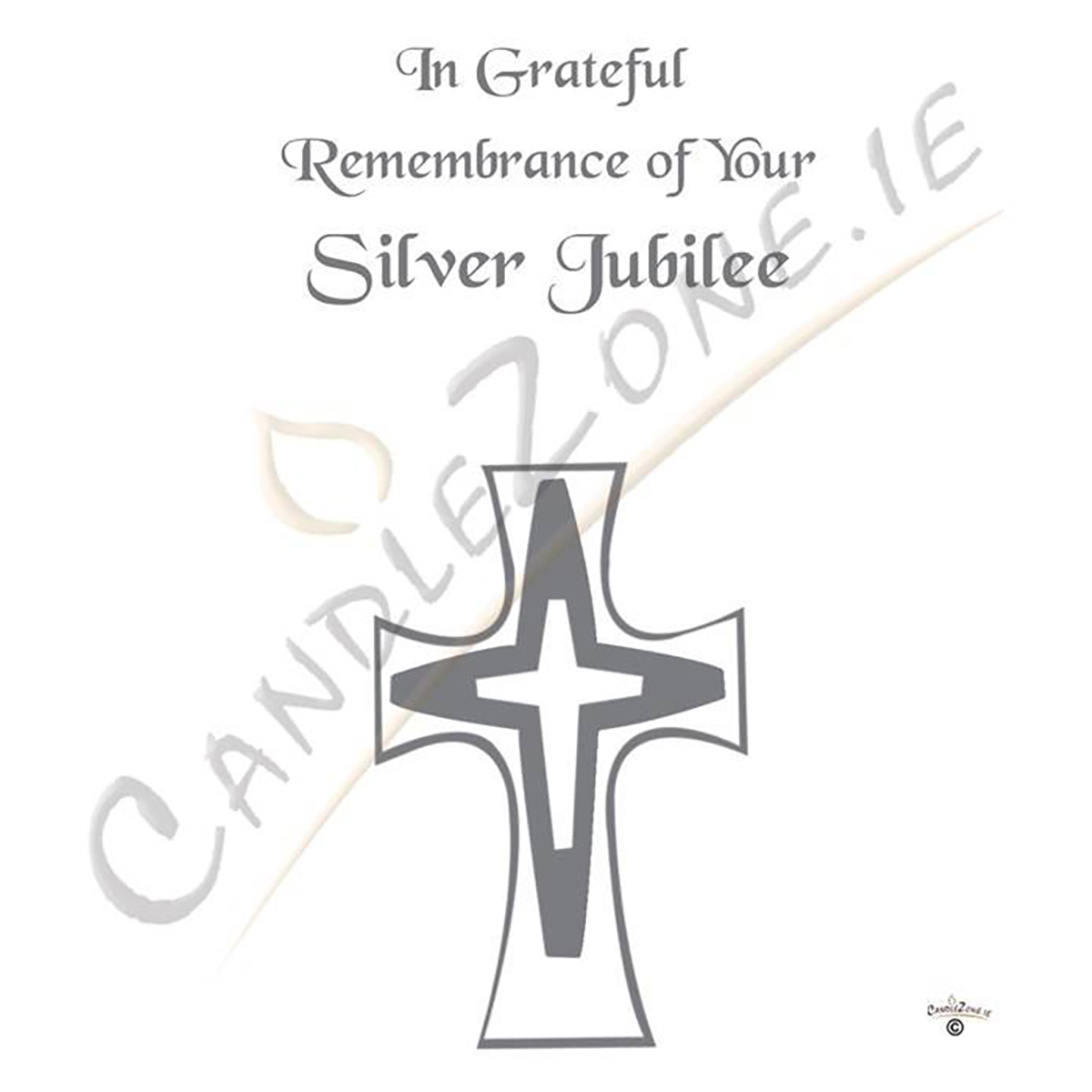 Personalised Ordination Candle Gift - Silver Jubilee Ordination