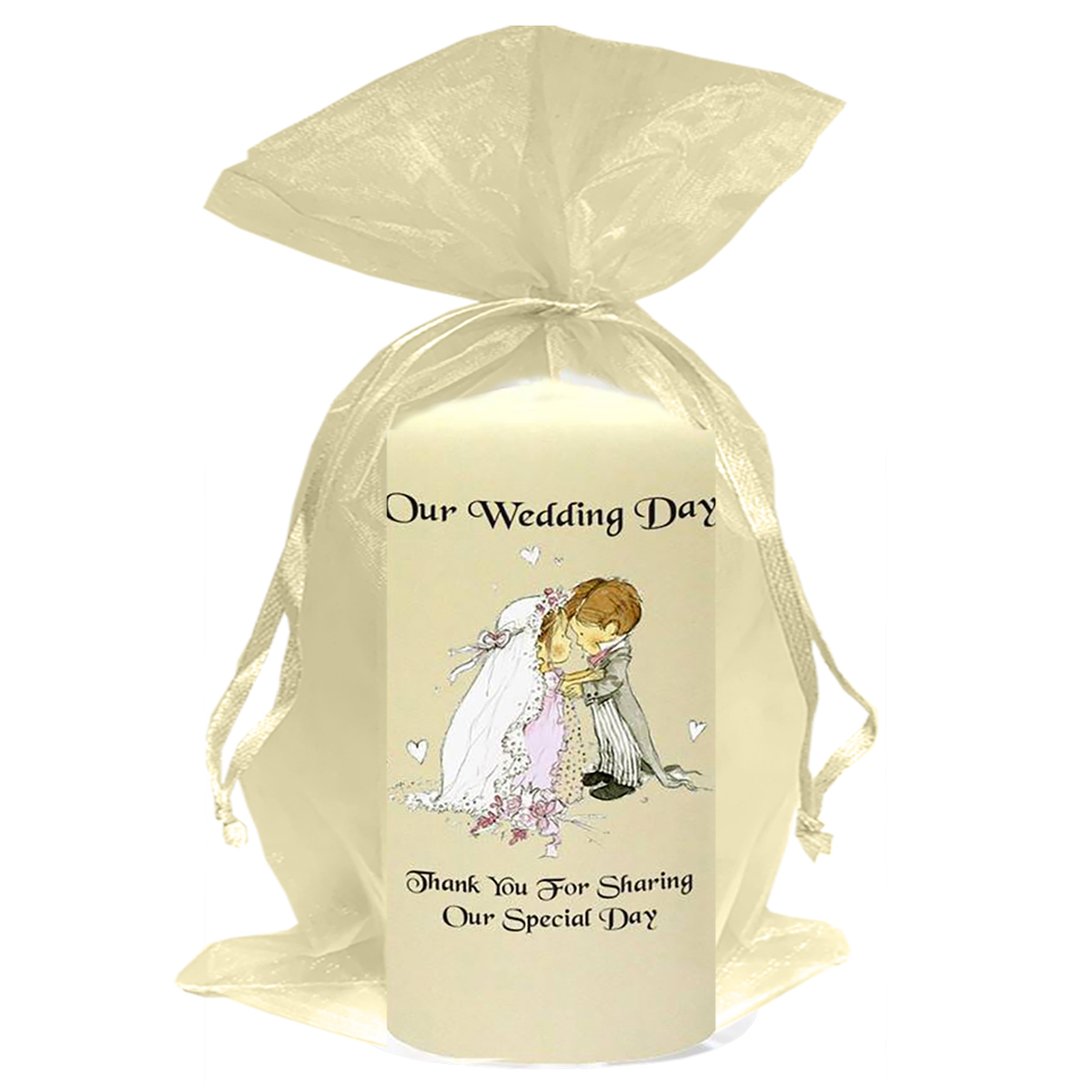 Personalised Thank you Wedding Favour - Mr & Mrs 1st Kiss Silver