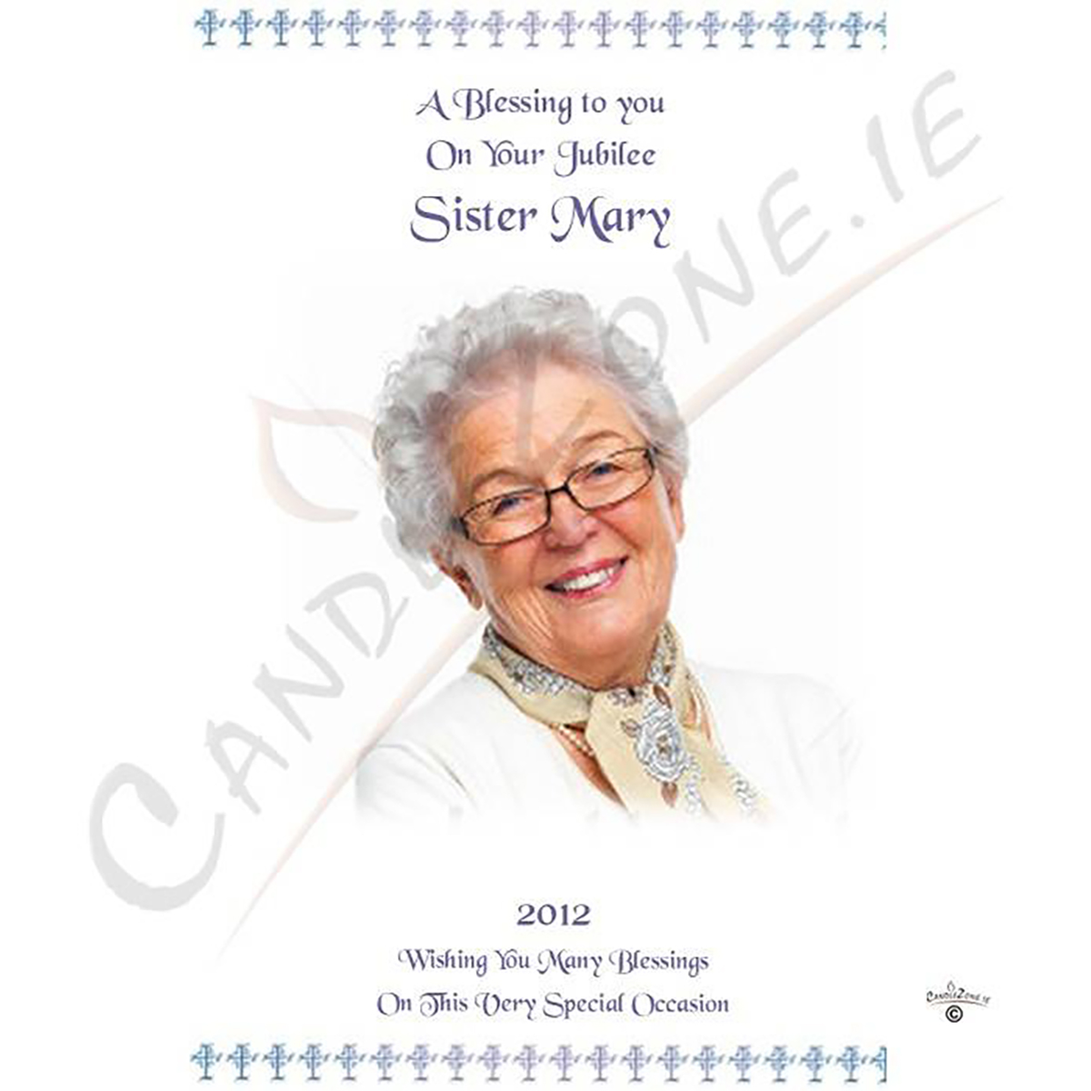 Personalised Ordination Candle Gift - Jubilee Ordination with Photo