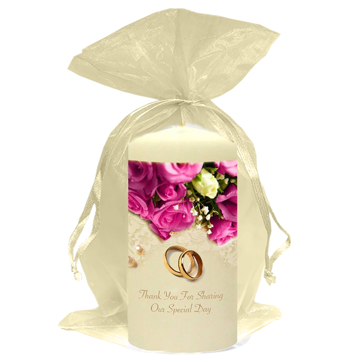 Personalised Thank you Wedding Favour - Pearls
