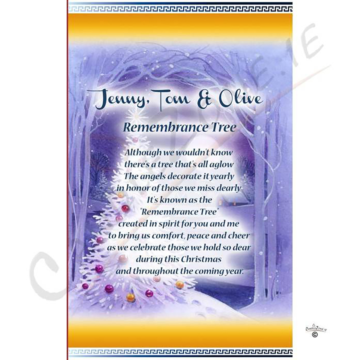Personalised Christmas - Christmas Tree & Star