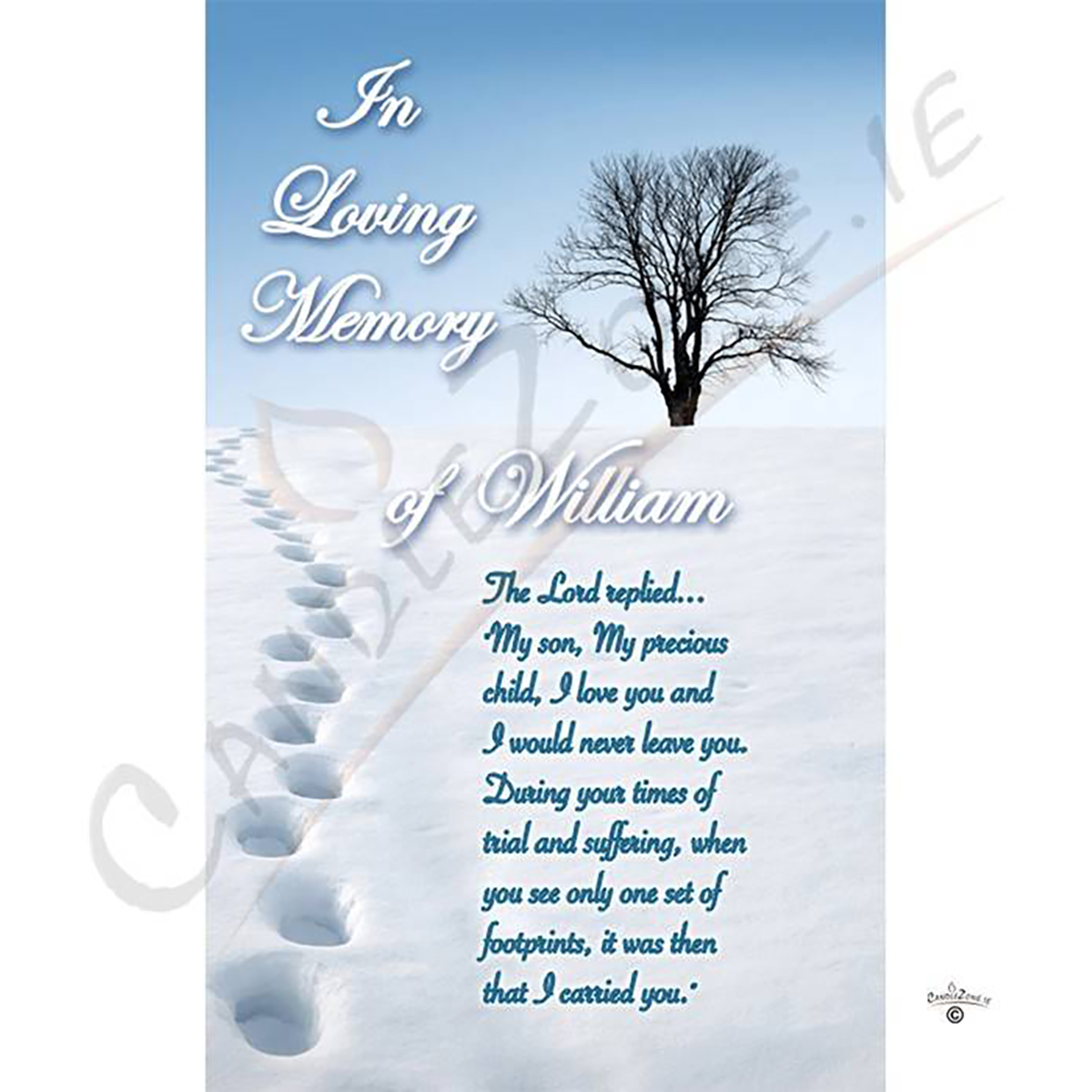 Personalised Christmas - Footprints in the Snow
